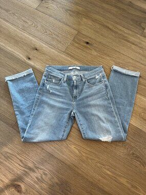 Joe’s Jeans Lara Mid Rise Distressed Ankle Jeans SZ 27